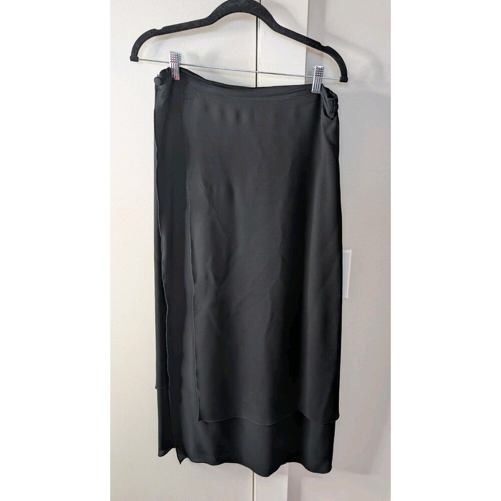 Louise Blumberg Vintage Silk Wrap Skirt 90s Lagenlook Minimalist sz XL